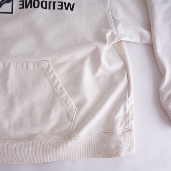 We11Done Logo-Print Mirror Hoodie Ivory Streetwear Sweatshirt XS - Picture 5 of 15